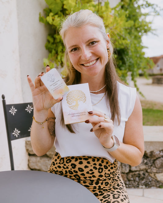 Affirmationskarten für eine strahlende Schwangerschaft